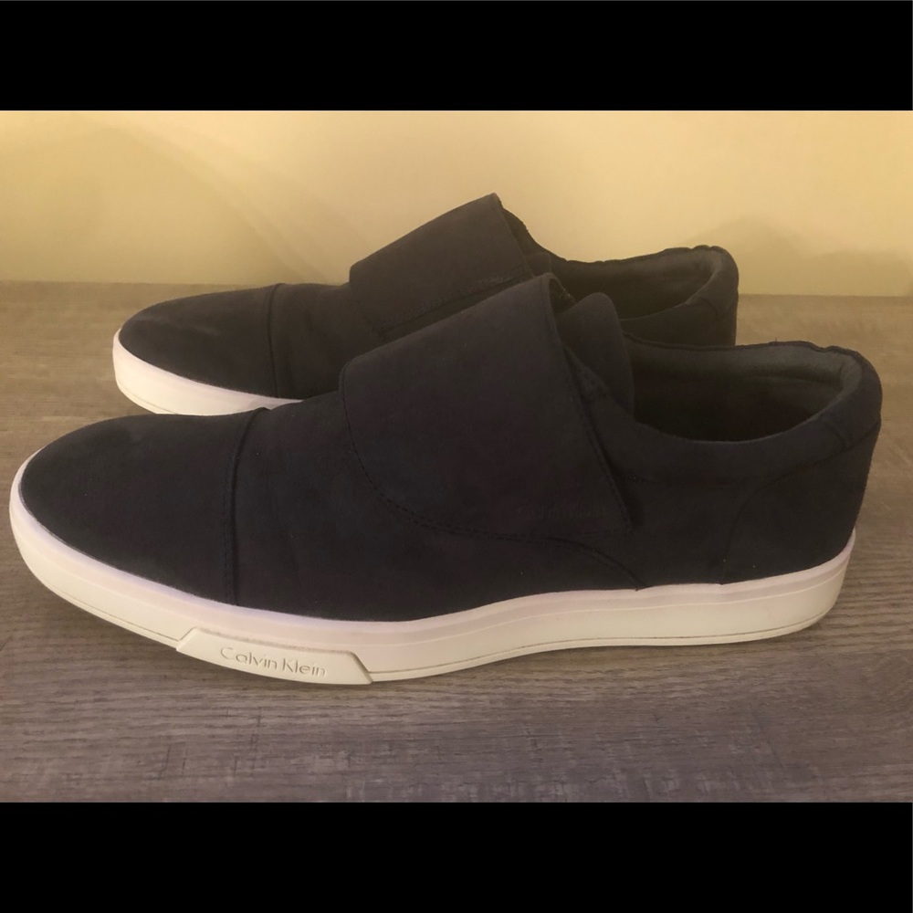 Calvin Klein slip on suede shoes